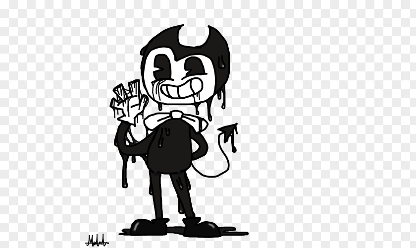 Say Hi Bendy And The Ink Machine TheMeatly Games Black White Clip Art PNG
