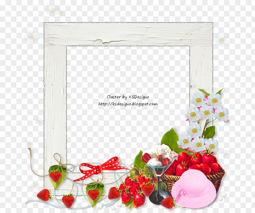 Strawberry Cream Picture Frames Floral Design Maryb Computer Cluster PNG