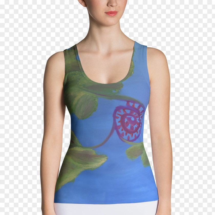 Allover Sleeveless Shirt Crop Top Clothing Tanktop PNG