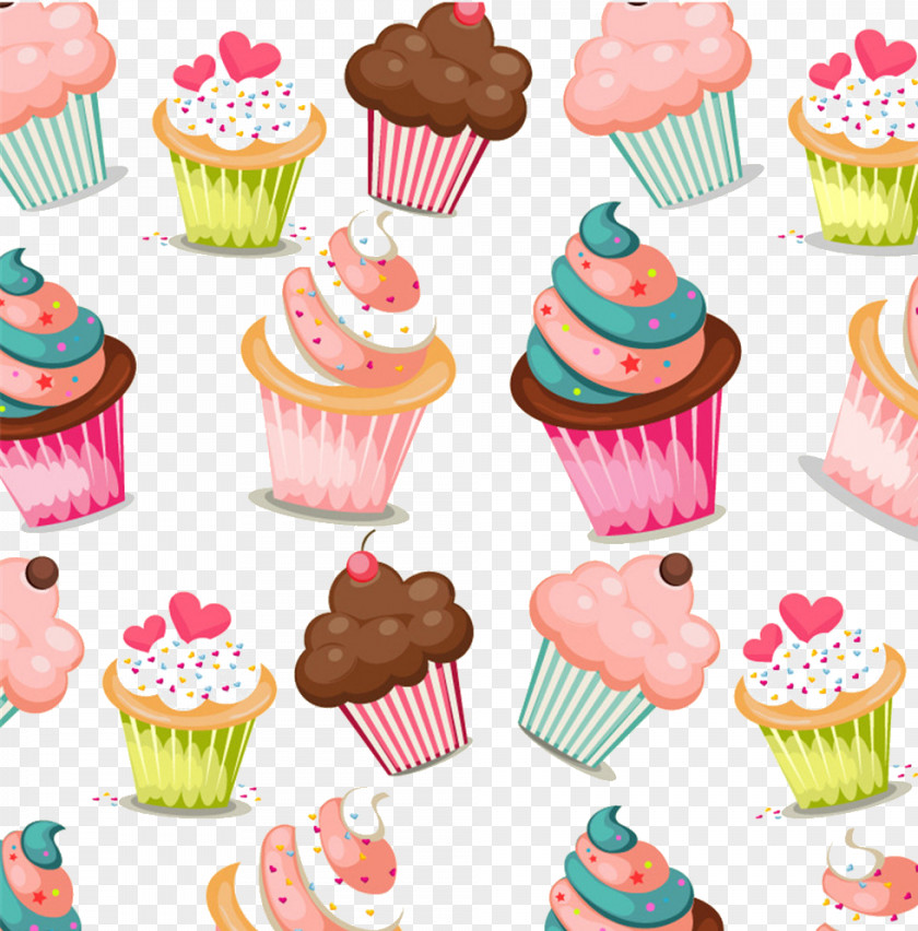 Cake Cupcake Muffin Birthday Pattern PNG