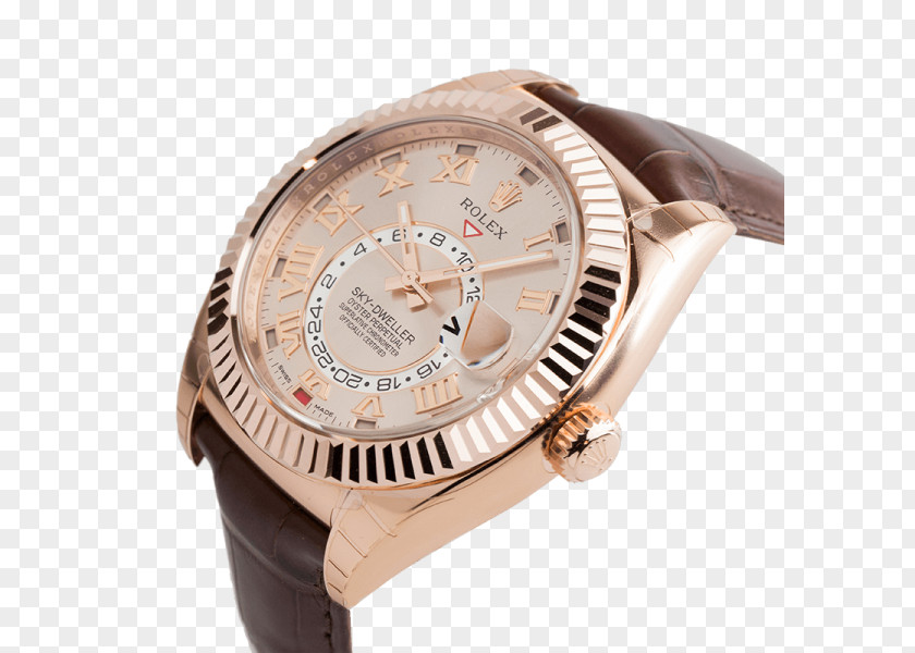 Rose Gold Rolex Watch Strap Automatic PNG