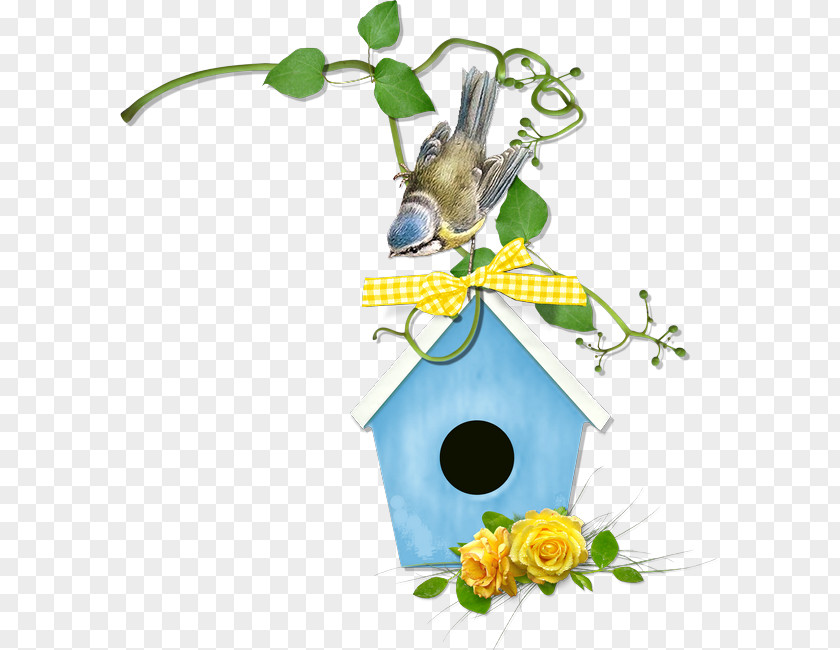 Sky Blue Bird House Nest Box Digital Scrapbooking PNG