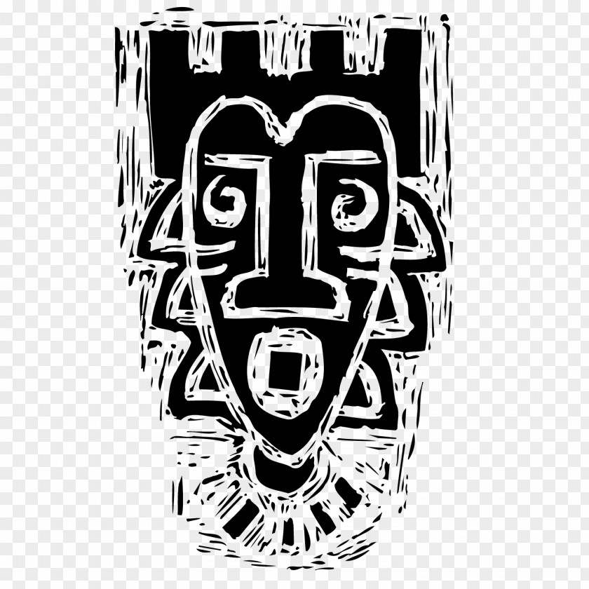 African Wild Style Masks Male Africa Graphic Design Black And White Mask PNG