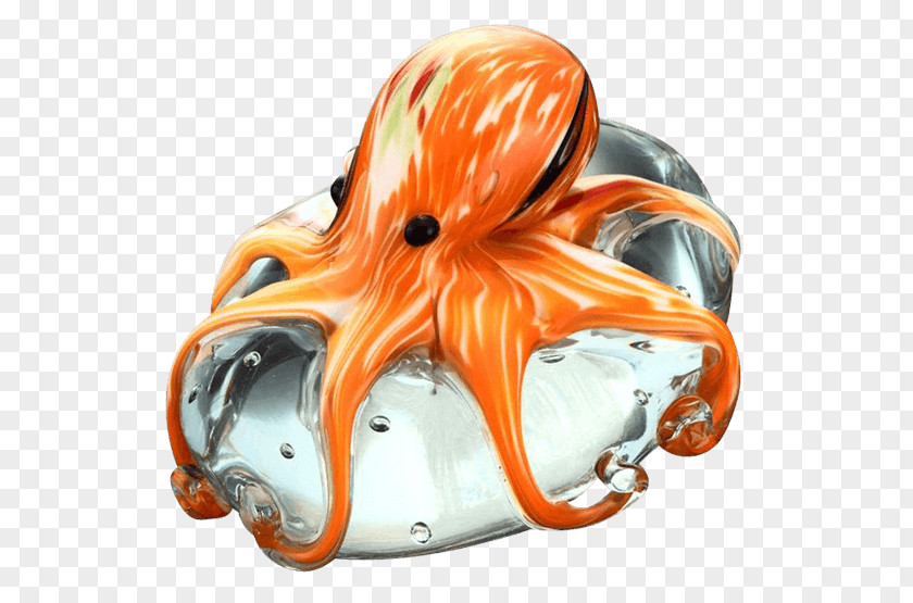 Glass Octopus Paperweight Art Painting PNG