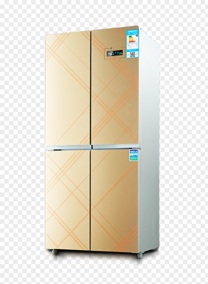 Lingge Pattern On The Door Refrigerator Wardrobe Designer PNG