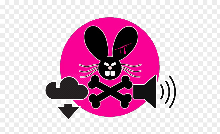 Bunny Logo Clip Art Illustration Pink M Skull Emo PNG