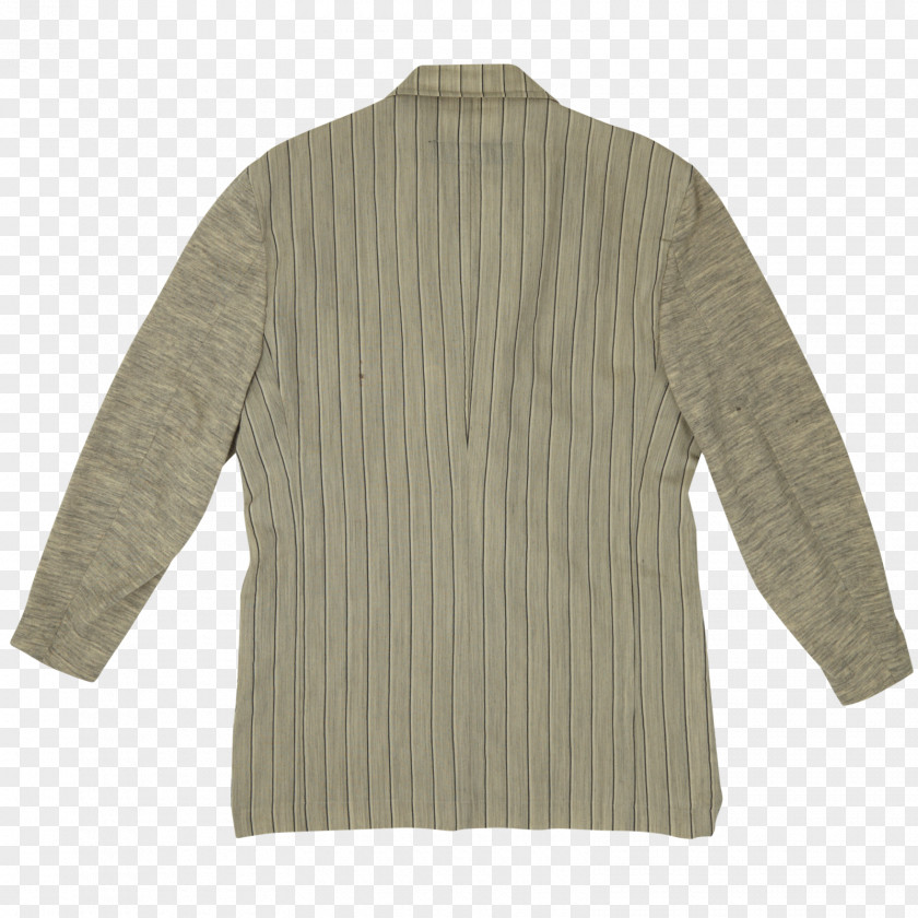 Sport Coat Cardigan Neck Beige Wool PNG