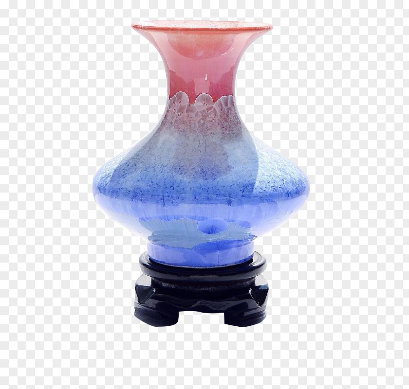 Vase Glass Mosaic Blue PNG