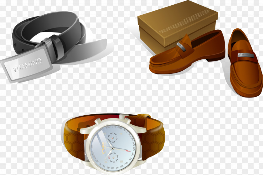 Watches, Belts And Shoes. Euclidean Vector Icon PNG