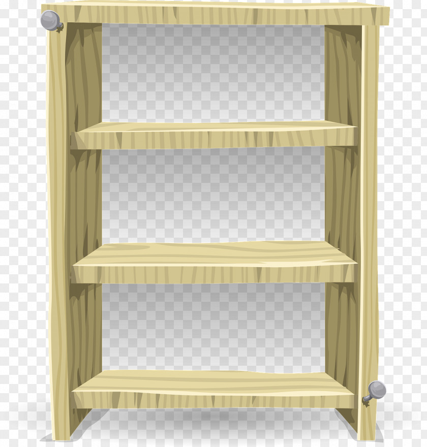 Wooden Shelves Bookcase Shelf Furniture Closet Clip Art PNG