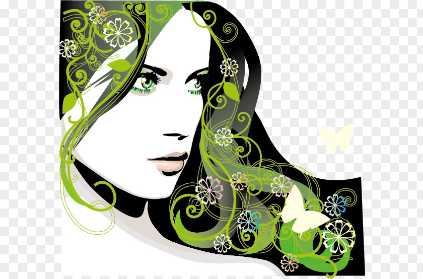 Fashion Woman Background Pattern Venice Green Goddess Collective Leafly PNG