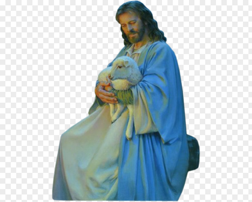 Jesus Good Shepherd Sheep Psalm 23 PNG