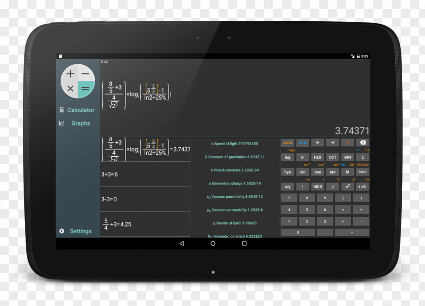 Scientific Calculator Tablet Computers Handheld Devices Display Device Multimedia PNG