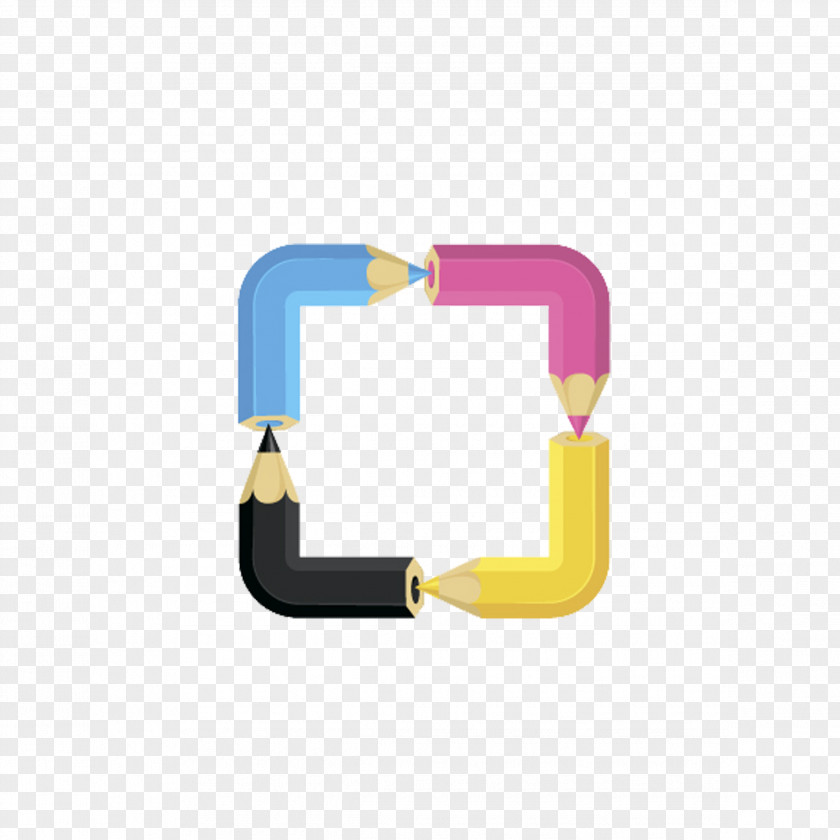 Square Pencil Colored Stationery PNG