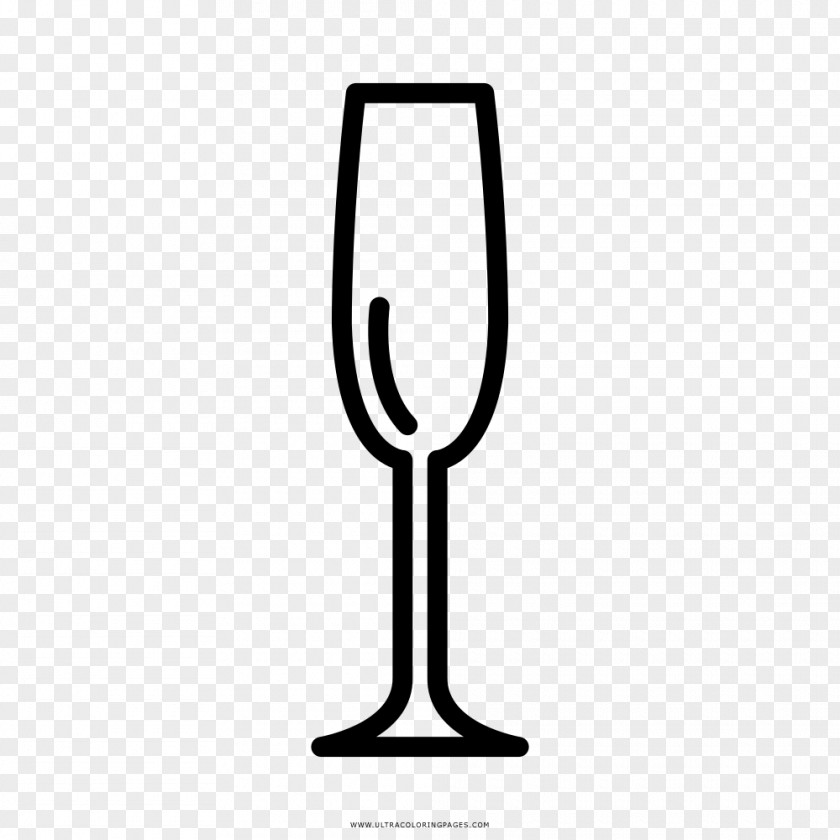 Champagne Wine Glass Drawing PNG