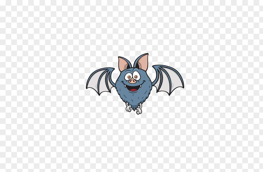Cute Little Bat Cartoon PNG