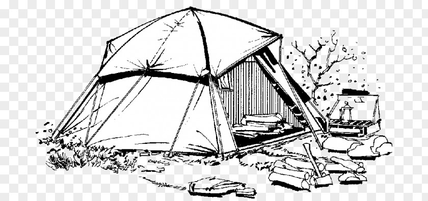 Tent Drawing Monochrome Photography Camping Painting PNG