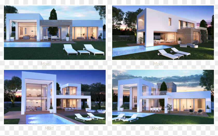 Villa Exterior Window Property House Residential Area Architecture PNG