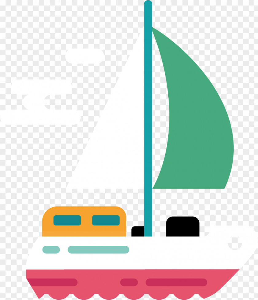 Cartoon Playful Boat Drawing PNG