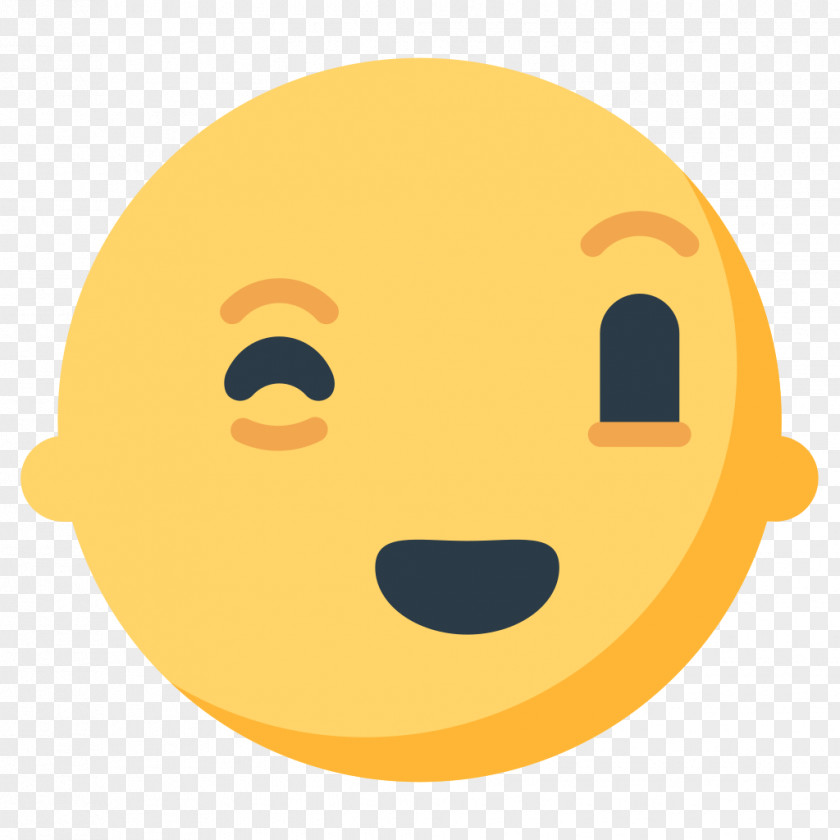 Emoji Face Emoticon Wink Smiley SMS PNG