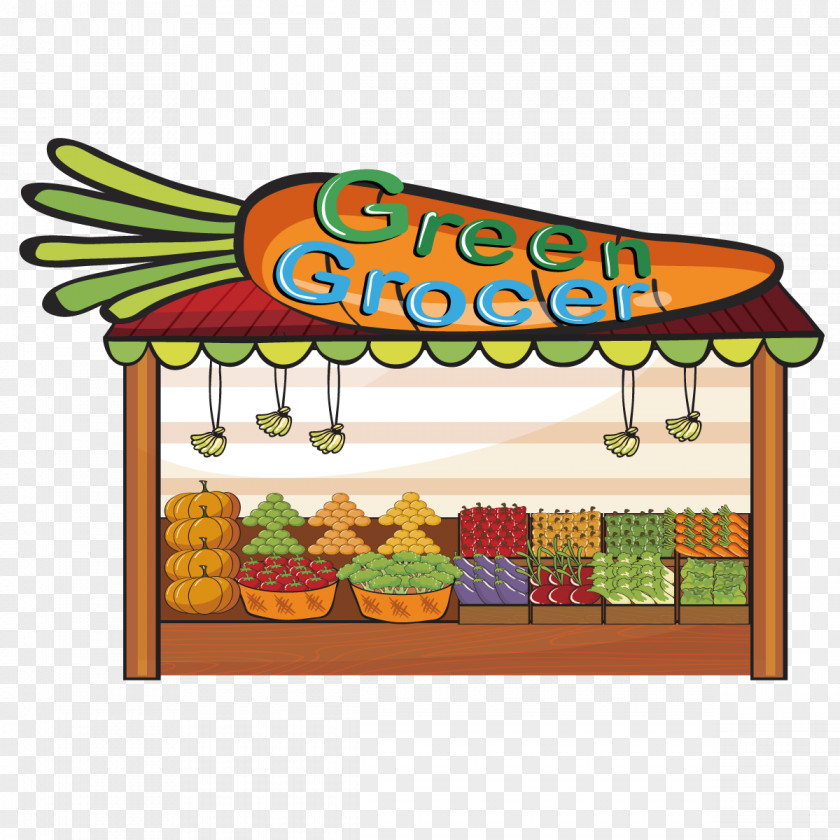 Vector Vegetable Shop Greengrocer Grocery Store Royalty-free Clip Art PNG