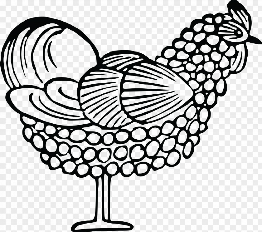 Chickens Vector Bird Line Art Drawing Clip PNG