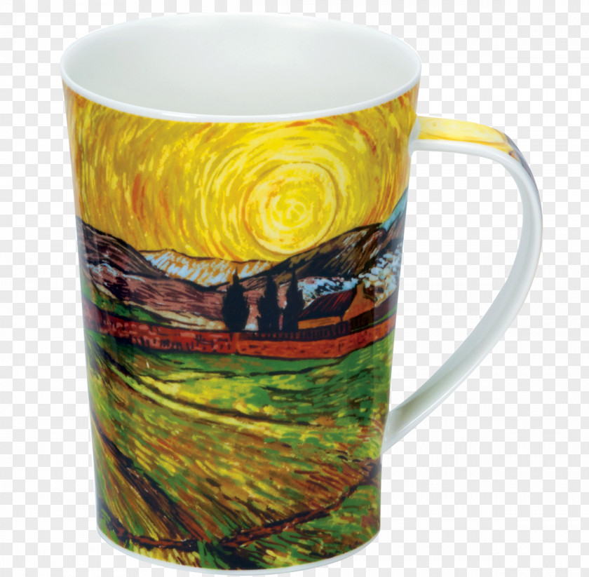 Mug Coffee Cup The Starry Night Impressionism Landscape Painting PNG