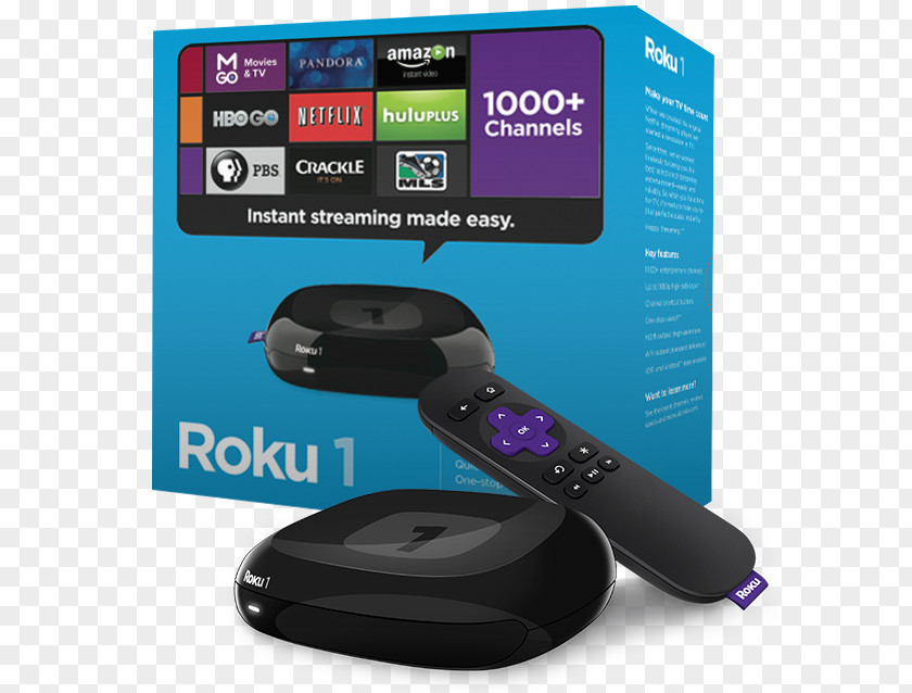 Roku 3 Television Streaming Media Digital Player PNG