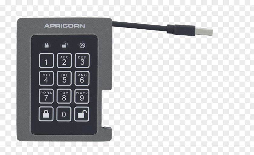 SSD Numeric Keypads Apricorn, Inc. Apricorn Aegis Padlock Computer Hardware PNG