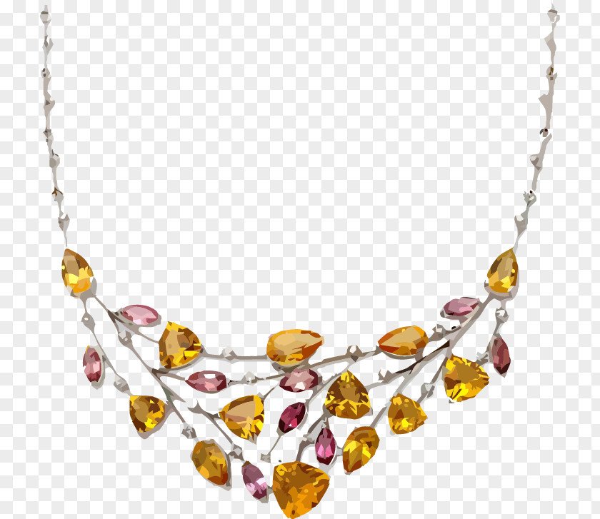 Vector Necklace Jewellery Gemstone Goldberyll PNG