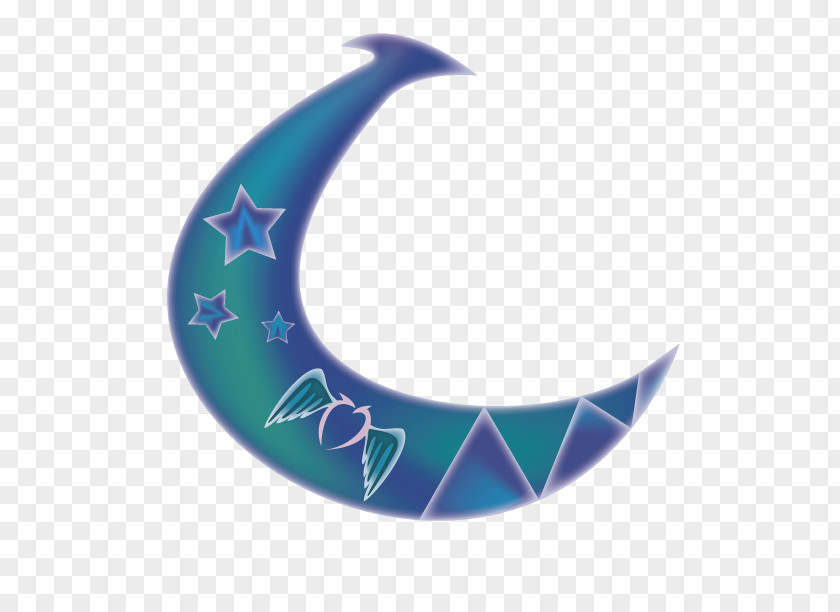 Design Crescent Turquoise PNG