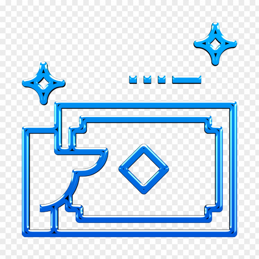 Electric Blue Technology Chinese Icon Envelope Luck PNG