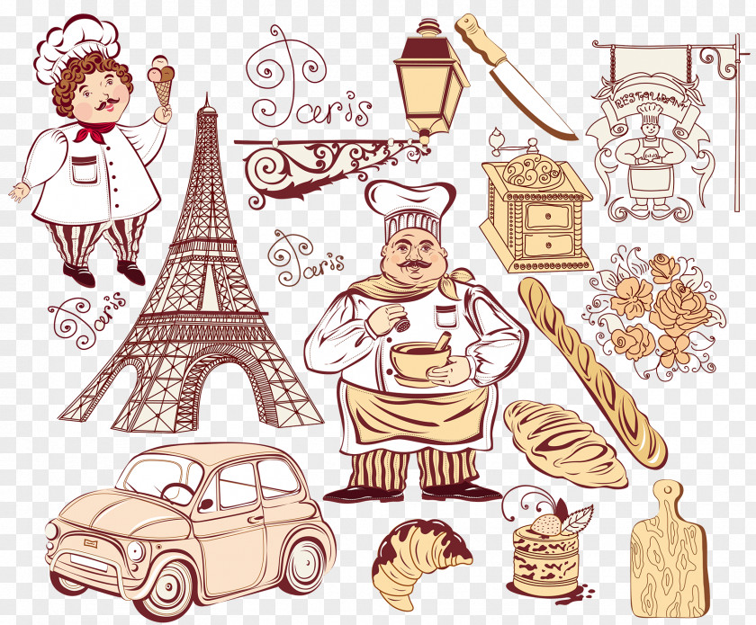 Paris Diet Icon Drawing Illustration PNG