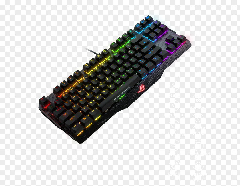 Supermarket Promotions Computer Keyboard Mouse Republic Of Gamers ASUS Gaming Keypad PNG
