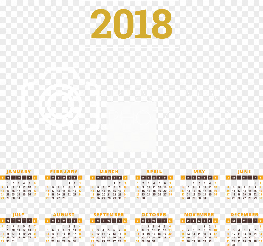 Vector 2018 Calendar Icon PNG