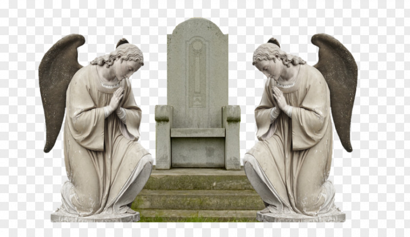 Angel Stone Sculpture Of Grief Statue PNG