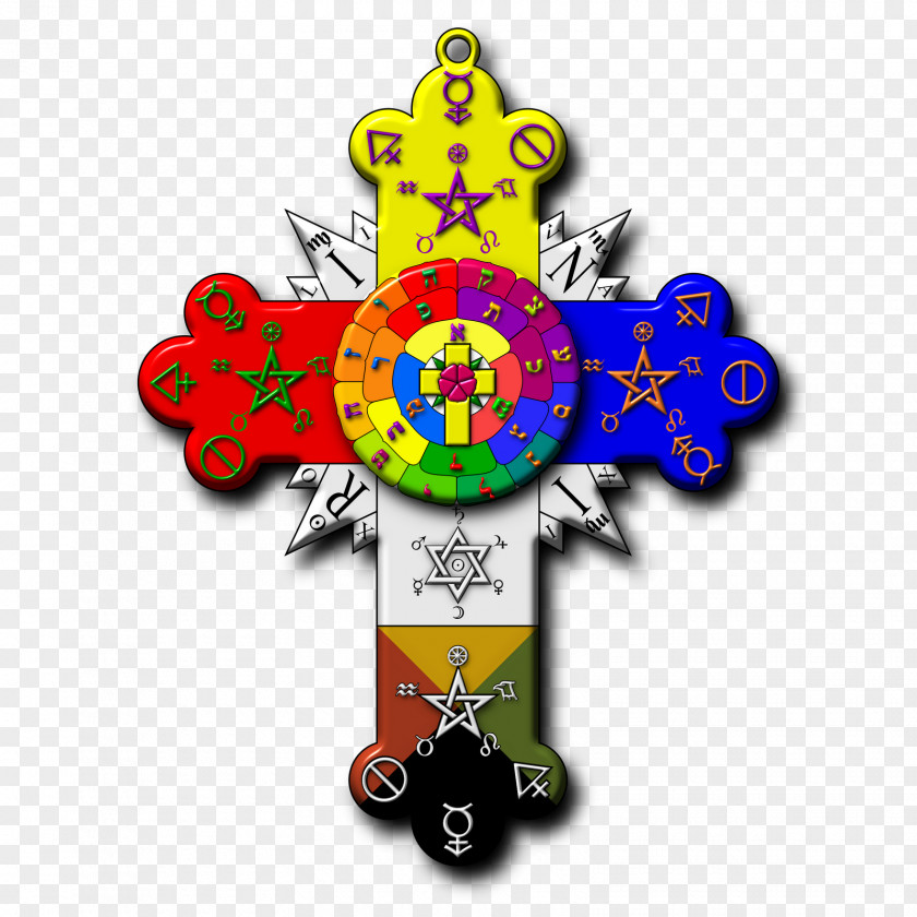 Christian Cross Rose Scientology Rosicrucianism PNG