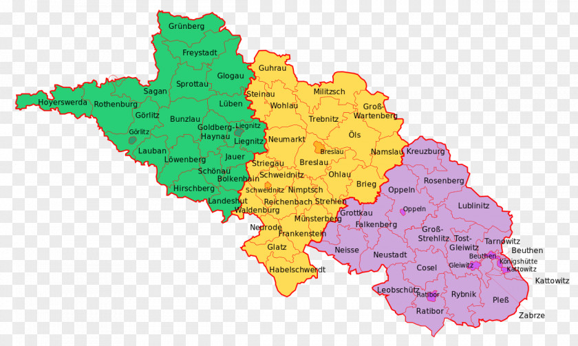 Map Legnica Province Of Silesia Liegnitz Government Region Posen PNG