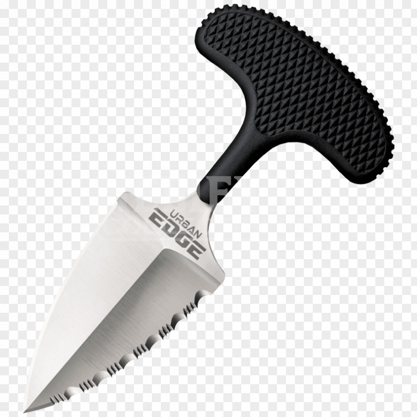 Serrated Edge Knife Push Dagger Cold Steel Blade PNG