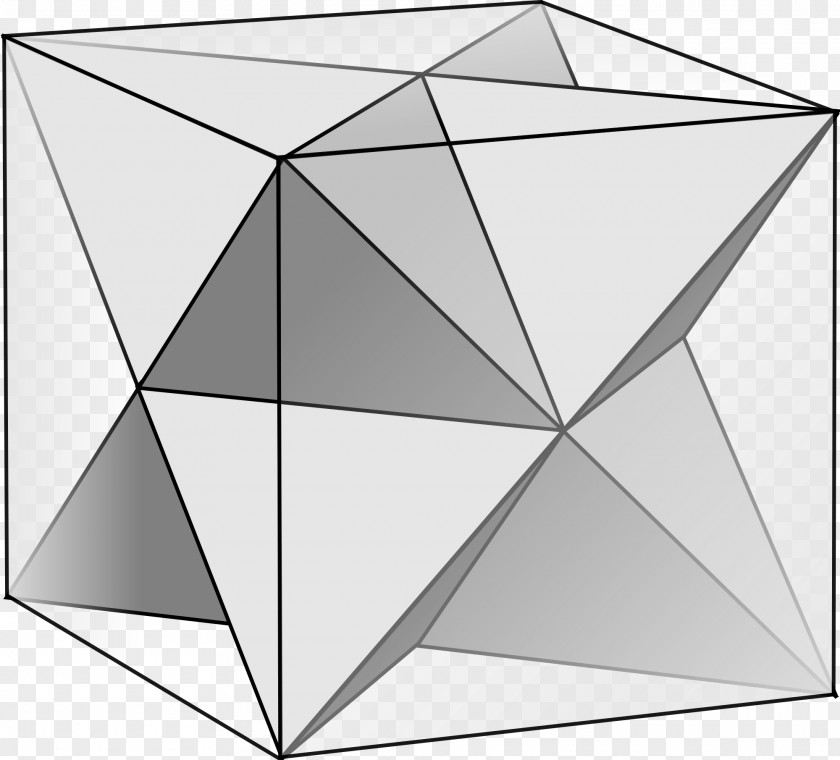 Three-dimensional Hexagon Black Polyhedron Geometry Platonic Solid Faceting Stellated Octahedron PNG