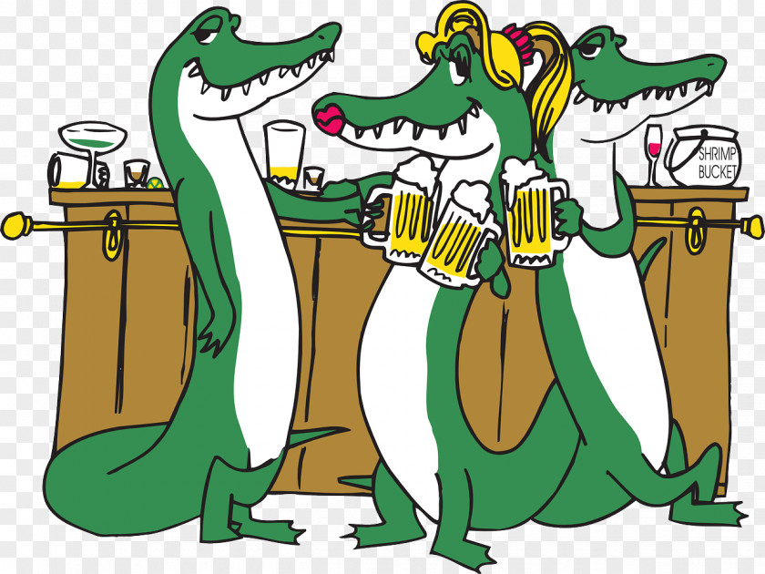 Cartoon Crocodile Beer Alligator Drink Clip Art PNG