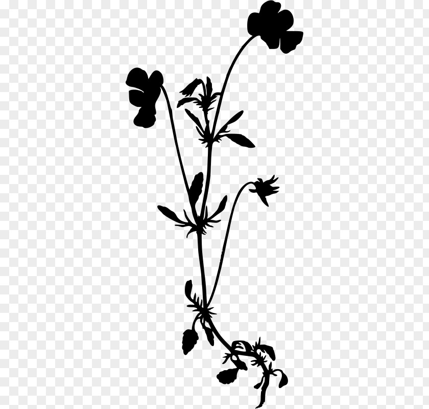 Flower Plant Stem Leaf Clip Art Silhouette PNG