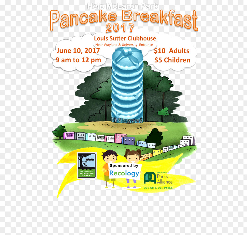 Help Flyers Pancake Breakfast Morning John McLaren Park PNG