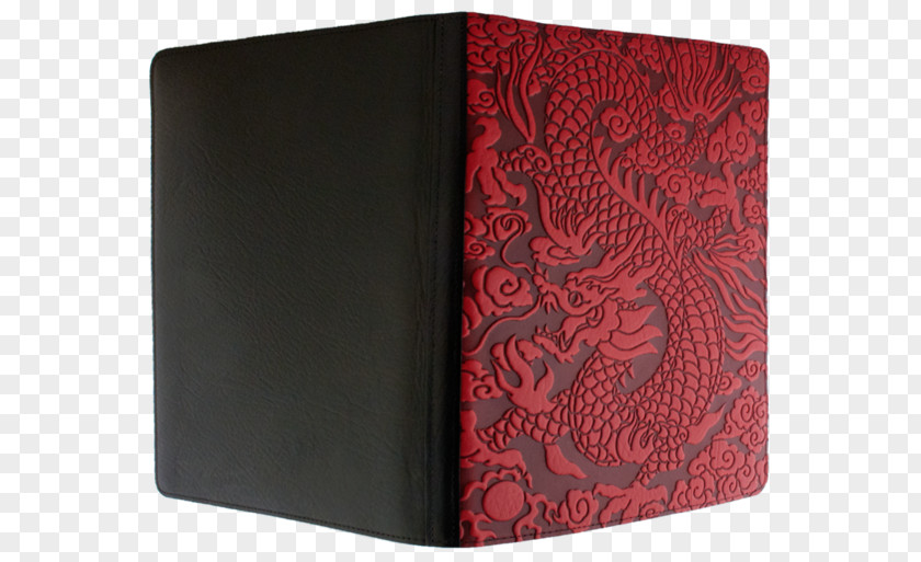 Open Locket Dragon Notebook Leather Briefcase Pens Pocket PNG