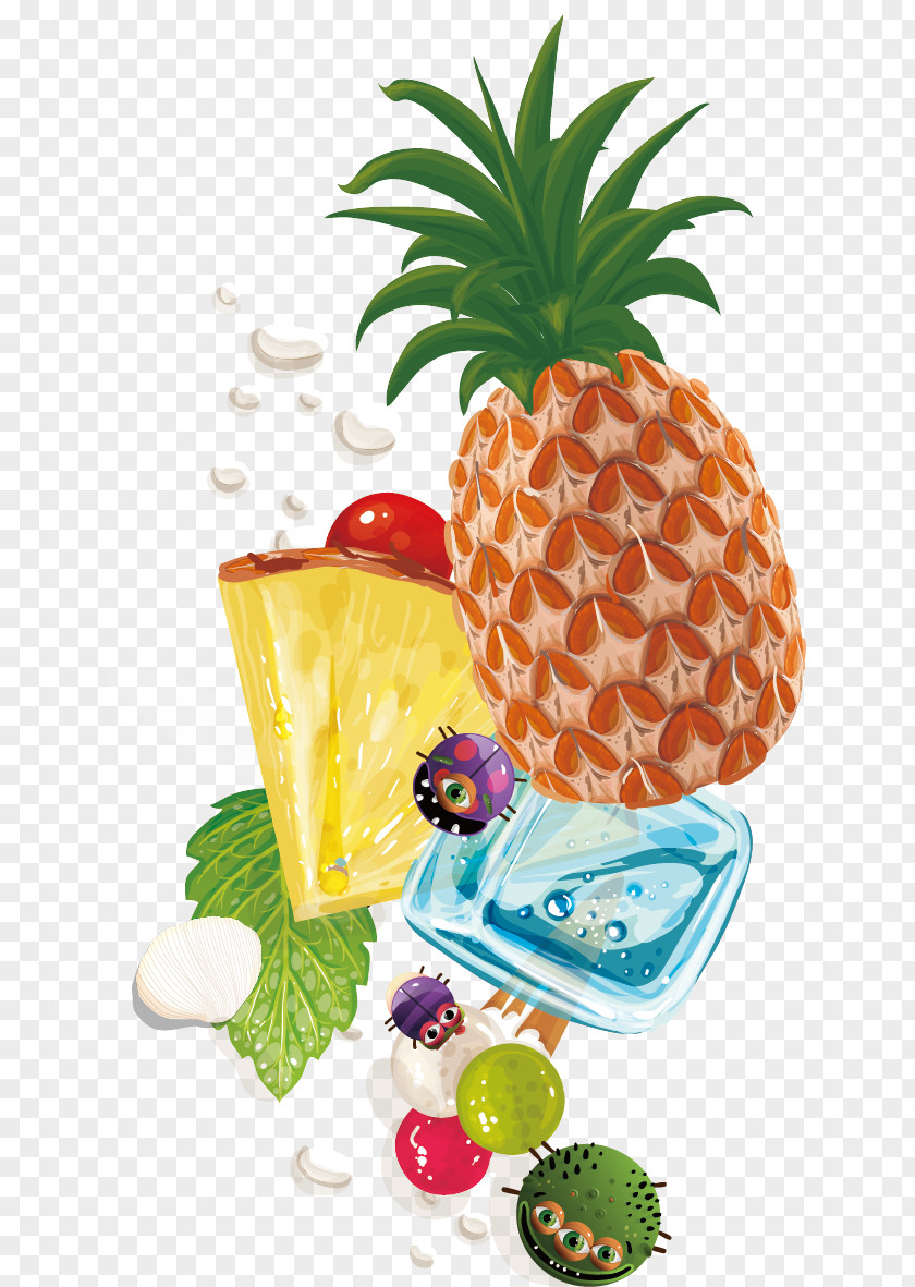 Pineapple Fruit Background Vector Material Holiday Summer PNG