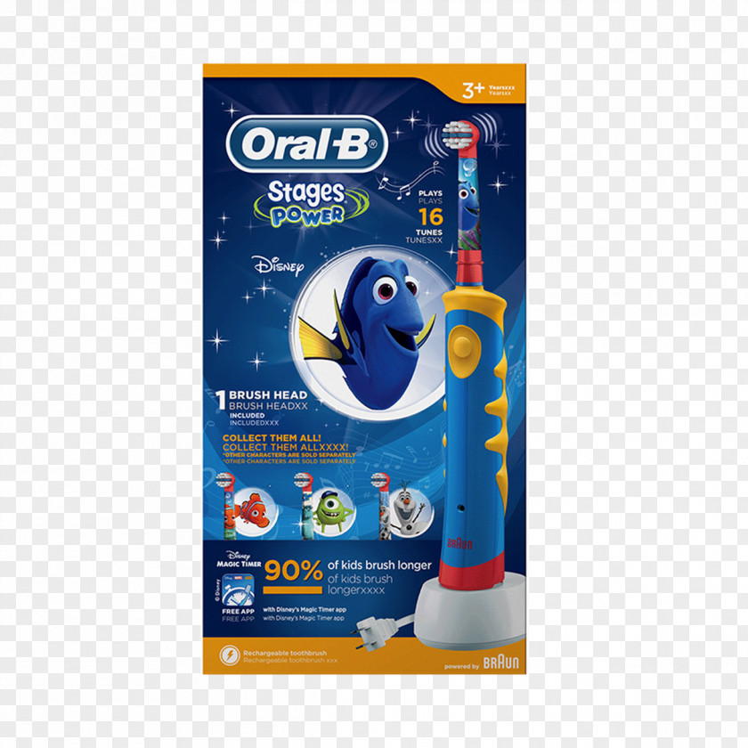 Toothbrush Oral-B Stages Power Kids Rechargeable Electric Child PNG