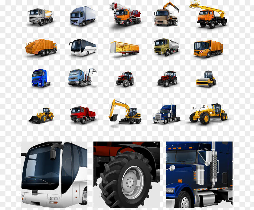 Trucks And Buses Tractor Truck Trailer PNG