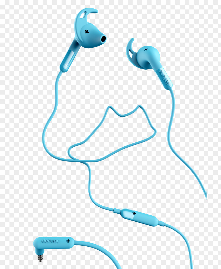 Blue Вкладиші MicrophoneHeadphones Headphones De Func + Sport Earphones PNG