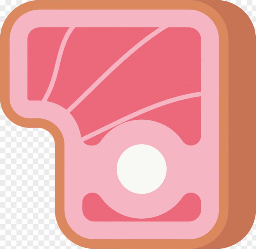 Cutting Bacon Roll Meat PNG