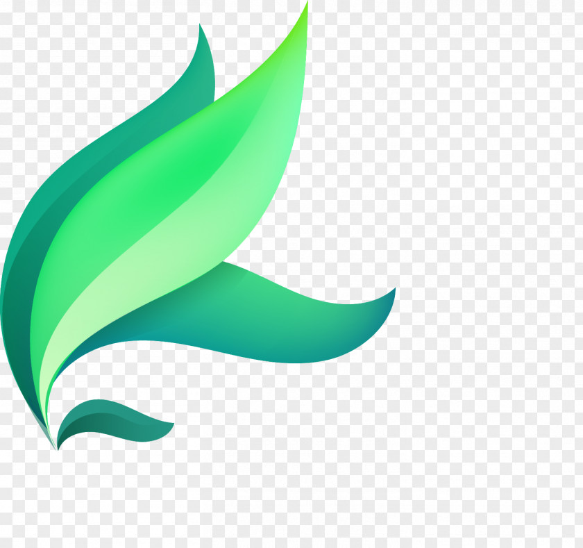 Blue Green Leaf Logo Element Elements, Hong Kong Clip Art PNG